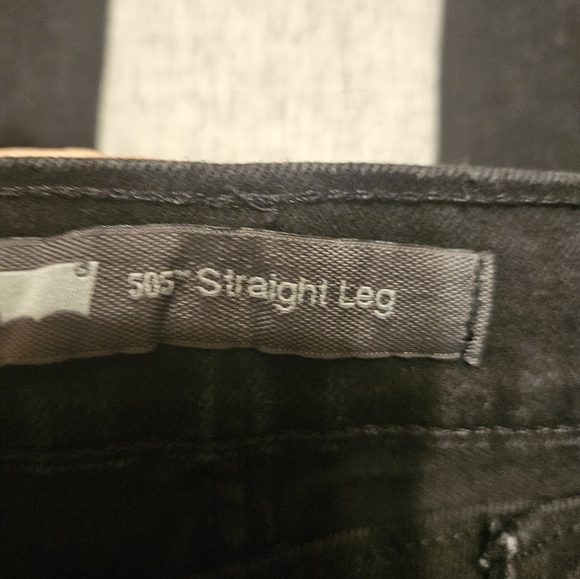 Men's Levi 505 Straight Leg Black Jeans 33x30 - Picture 2 of 8